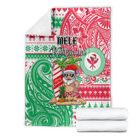 Hawaii Christmas Blanket Santa Claus Surf Mele Kalikimaka LT05 - Polynesian Pride