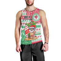 Personalized Hawaii Christmas Men Tank Top Santa Claus Surf Mele Kalikimaka LT05 - Polynesian Pride