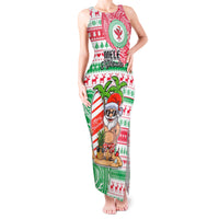 Personalized Hawaii Christmas Tank Maxi Dress Santa Claus Surf Mele Kalikimaka LT05 Women Red - Polynesian Pride