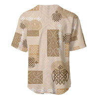 Vintage Lapita Baseball Jersey Iconic Double Face Pattern Beige