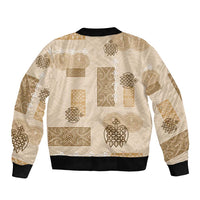 Vintage Lapita Bomber Jacket Iconic Double Face Pattern Beige