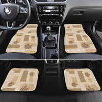 Vintage Lapita Car Mats Iconic Double Face Pattern Beige LT05 Set 4pcs Beige - Polynesian Pride
