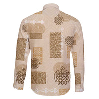 Vintage Lapita Family Matching Mermaid Dress and Hawaiian Shirt Iconic Double Face Pattern Beige