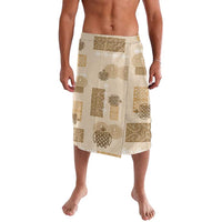 Vintage Lapita Lavalava Iconic Double Face Pattern Beige