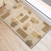 Vintage Lapita Rubber Doormat Iconic Double Face Pattern Beige
