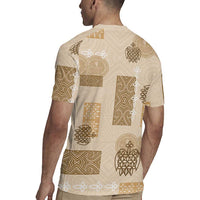 Vintage Lapita Rugby Jersey Iconic Double Face Pattern Beige