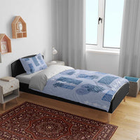 Vintage Lapita Bedding Set Iconic Double Face Pattern Blue