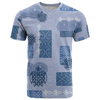 Vintage Lapita T Shirt Iconic Double Face Pattern Blue