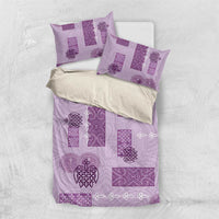 Vintage Lapita Bedding Set Iconic Double Face Pattern Violet