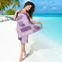 Vintage Lapita Sarong Iconic Double Face Pattern Violet