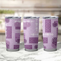 Vintage Lapita Tumbler Cup Iconic Double Face Pattern Violet