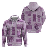 Vintage Lapita Zip Hoodie Iconic Double Face Pattern Violet LT05 - Polynesian Pride