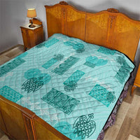 Vintage Lapita Quilt Iconic Double Face Pattern Turquoise LT05 - Polynesian Pride