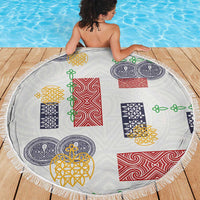 Vintage Lapita Beach Blanket Iconic Double Face Pattern