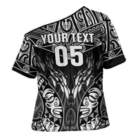 Custom New Zealand Fishing Cross Shoulder Shirt Aotearoa Maori Koru LT05 - Polynesian Pride
