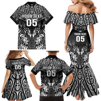 Custom New Zealand Fishing Family Matching Mermaid Dress and Hawaiian Shirt Aotearoa Maori Koru - Polynesian Pride