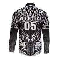 Custom New Zealand Fishing Long Sleeve Button Shirt Aotearoa Maori Koru - Polynesian Pride