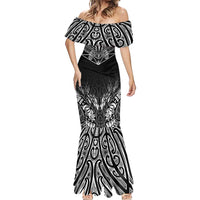 Custom New Zealand Fishing Mermaid Dress Aotearoa Maori Koru - Polynesian Pride