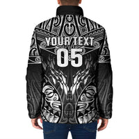 Custom New Zealand Fishing Padded Jacket Aotearoa Maori Koru - Polynesian Pride
