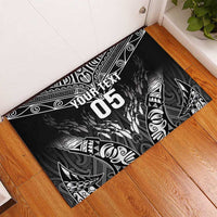 Custom New Zealand Fishing Rubber Doormat Aotearoa Maori Koru - Polynesian Pride