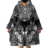 Custom New Zealand Fishing Wearable Blanket Hoodie Aotearoa Maori Koru - Polynesian Pride