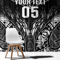 Custom New Zealand Fishing Window Curtain Aotearoa Maori Koru - Polynesian Pride