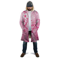 Personalised Memorial Pink Breast Cancer Awareness Cloak Plumeria Floral Tribal Pattern - Polynesian Pride