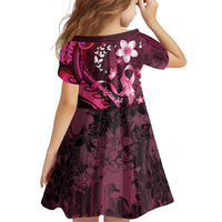 Personalised Memorial Breast Cancer Awareness Family Matching Off Shoulder Short Dress and Hawaiian Shirt Plumeria Floral Tribal Pattern LT05 - Polynesian Pride