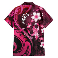 Personalised Memorial Breast Cancer Awareness Family Matching Puletasi and Hawaiian Shirt Plumeria Floral Tribal Pattern LT05 - Polynesian Pride