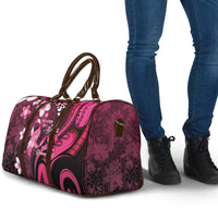 Memorial Breast Cancer Awareness Travel Bag Plumeria Floral Tribal Pattern LT05 - Polynesian Pride
