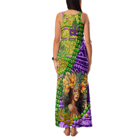 Personalised Hawaii Mardi Gras Family Matching Tank Maxi Dress and Hawaiian Shirt Polynesian Pattern With Glitter Style LT05 - Polynesian Pride