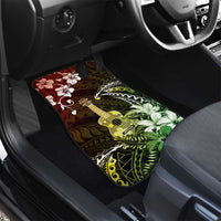 Hawaii Ukulele Car Mats Polynesian Pattern Mix Hibiscus Reggae Version