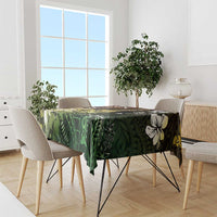 Hawaii Ukulele Tablecloth Polynesian Pattern Mix Hibiscus Reggae Version