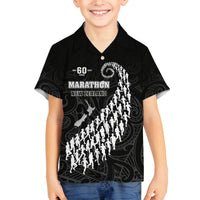 Custom New Zealand Marathon Family Matching Tank Maxi Dress and Hawaiian Shirt Maori Style