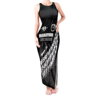 Custom New Zealand Marathon Tank Maxi Dress Maori Style LT05 Women Black - Polynesian Pride