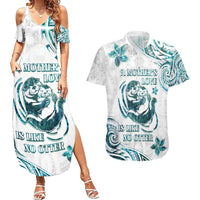 New Zealand Aotearoa Hari Ra Mama Couples Matching Summer Maxi Dress and Hawaiian Shirt A Mother's Love Is Like No Otter LT05 White - Polynesian Pride
