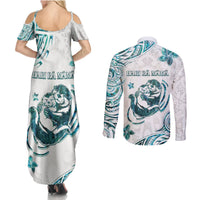 New Zealand Aotearoa Hari Ra Mama Couples Matching Summer Maxi Dress and Long Sleeve Button Shirt A Mother's Love Is Like No Otter
