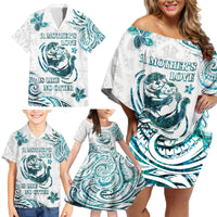 New Zealand Aotearoa Hari Ra Mama Family Matching Off Shoulder Short Dress and Hawaiian Shirt A Mother's Love Is Like No Otter