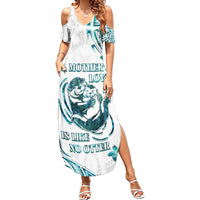 New Zealand Aotearoa Hari Ra Mama Family Matching Summer Maxi Dress and Hawaiian Shirt A Mother's Love Is Like No Otter