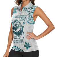 New Zealand Aotearoa Hari Ra Mama Women Sleeveless Polo Shirt A Mother's Love Is Like No Otter
