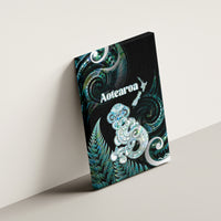 New Zealand Maori Taniwha Canvas Wall Art Silver Fern Paua Shell Version