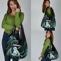 New Zealand Maori Taniwha Grocery Bag Silver Fern Paua Shell Version LT05 - Polynesian Pride