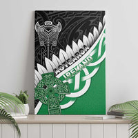 New Zealand And Ireland Rugby Canvas Wall Art Silver Fern With Celtic Cross