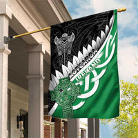 New Zealand And Ireland Rugby Garden Flag Silver Fern With Celtic Cross