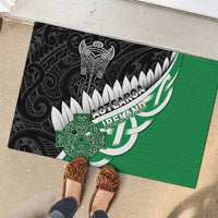 New Zealand And Ireland Rugby Rubber Doormat Silver Fern With Celtic Cross