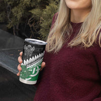 New Zealand And Ireland Rugby Custom Tumbler Cup Silver Fern With Celtic Cross