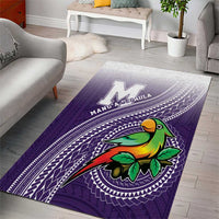 Manua High School Area Rug Polynesian Tribal Pattern
