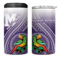 Personalized Manua High School 4 in 1 Can Cooler Tumbler Polynesian Tribal Pattern