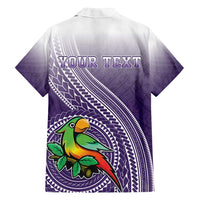 Personalized Manua High School Family Matching Off Shoulder Short Dress and Hawaiian Shirt Polynesian Tribal Pattern