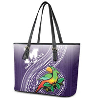 Manua High School Leather Tote Bag Polynesian Tribal Pattern